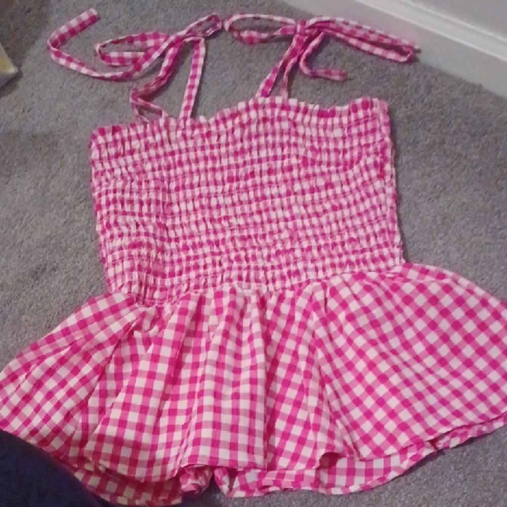 Neon Pink/White Tank Top NWT